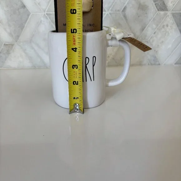 Rae Dunn Chirp White Mug with Yellow Chick Mug Charm New - Picture 8 of 9